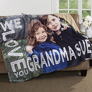 Loving Her Personalized 50x60 Sherpa Photo Blanket