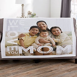 Loving Her Personalized 50x60 Sweatshirt Photo Blanket