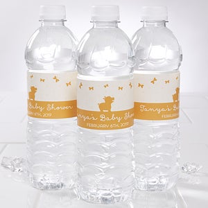 Personalized Baby Shower Water Bottle Labels - Zoo Animals