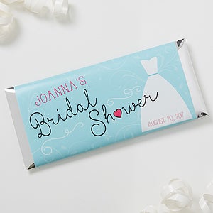 The Dress Bridal Shower Personalized Candy Bar Wrappers