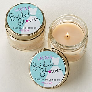 Personalized Bridal Shower Candle Favors - The Dress  - Set of 12