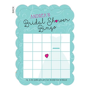 The Dress Bridal Shower Personalized Bingo Cards