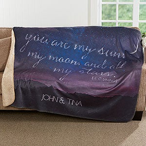 Written in the Stars Personalized 50x60 Sherpa Blanket