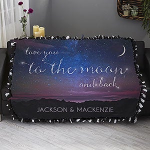 Written in the Stars Personalized 50x60 Tie Blanket