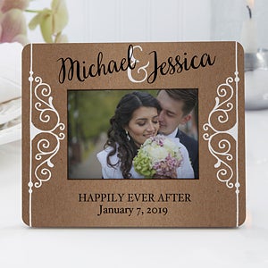 Personalized Mini Rustic Wedding Favor Frames - Set of 12