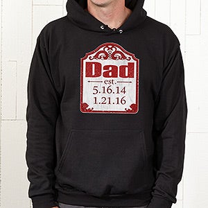 Personalized Apparel For Dads - Date Established - Black Adult Sweatshirt - Adult Medium - Black