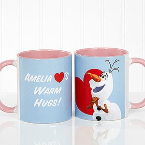 Personalized Disney Coffee Mug - Olaf - 11oz Pink