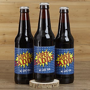 Super Hero Personalized Beer Bottle Labels