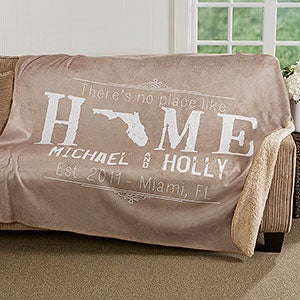 State Of Love Personalized 60x80 Sherpa Blanket