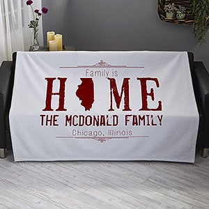 State Of Love Personalized 50x60 Sweatshirt Blanket