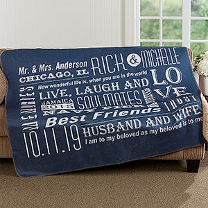 Our Life Together 50x60 Sherpa Couple Blanket