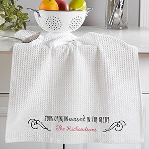 Sassy Cook Personalized Waffle Weave Kitchen Towel- Set of 2