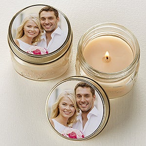 You Picture It! Personalized Mason Jar Candle Favors