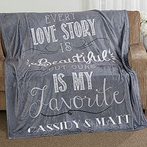 Personalized Fleece Blanket 60x80 Couples Blanket