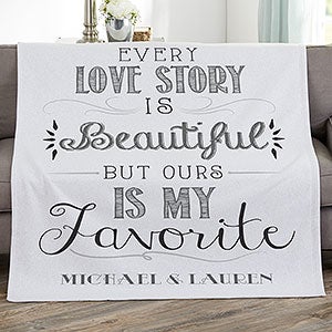 Love Story Personalized 50x60 Sweatshirt Blanket