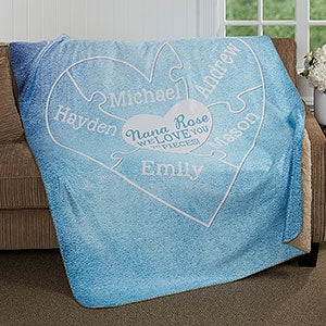 We Love You To Pieces Personalized 50x60 Sherpa Blanket