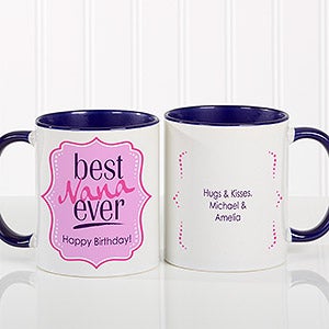 Best. Mom. Ever. Personalized Coffee Mug 11oz.- Blue