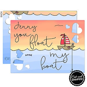 You Float My Boat Personalized Cutout Greeting Card