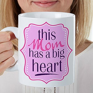 Big Heart Personalized 30oz. Oversized Coffee Mug