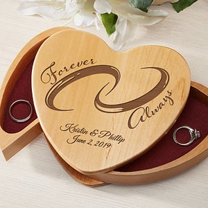 Personalized Ring Bearer Box - Forever and Always