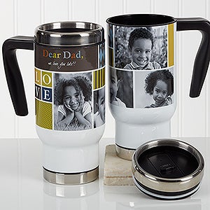 Personalized Photo Commuter Travel Mug - Photo Fun For Him