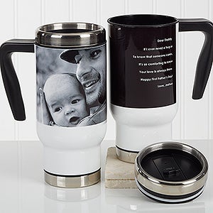 Personalized Photo Commuter Travel Mug - Photo Sentiments For Him