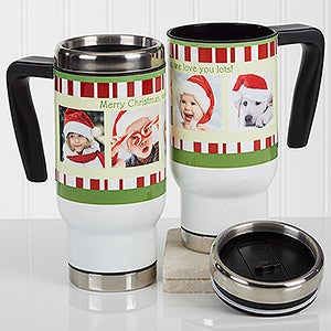 Christmas Photo Message Personalized Commuter Travel Mug