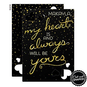 My Heart Is...Personalized Cutout Greeting Card