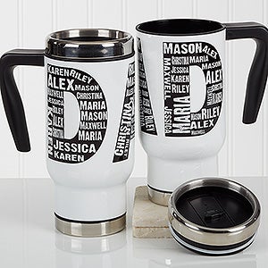 Repeating Name For Him Personalized Commuter Travel Mug