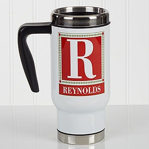 Letter Perfect Personalized Commuter Travel Mug