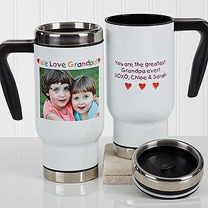 Personalied Photo Commuter Travel Mug - Photo Message For Him