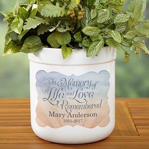 In Memory Personalized Outdoor Flower Pot