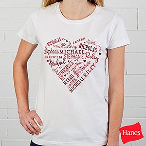 Close To Her Heart Personalized Ladies Fitted Tee