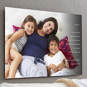 Personalized Photo Sentiments For Her ChromaLuxe® Metal Panel- 20x30