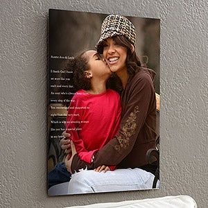 Personalized Photo Sentiments For Her ChromaLuxe® Metal Panel- 16x20