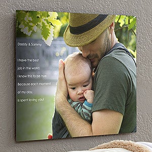 Personalized Photo Sentiments For Him ChromaLuxe® Metal Panel- 16x20