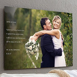 Personalized Wedding Sentiments Photo ChromaLuxe® Metal Panel- 20x30