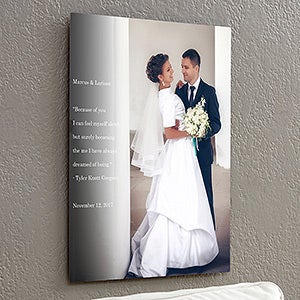 Personalized Wedding Sentiments Photo ChromaLuxe® Metal Panel- 16x20