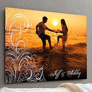 Personalized Photo Flourish ChromaLuxe® Metal Panel- 20x30