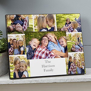 Personalized Family Photo Picture Frame - Printed Photo Collage - Horizontal