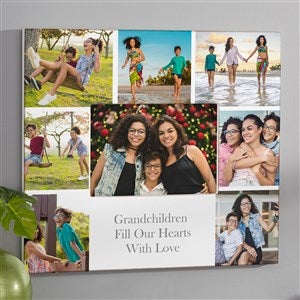 Printed Photo Collage Personalized Family 5x7 Wall Frame - Horizontal