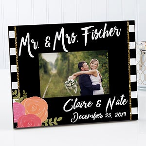 Personalized Wedding Picture Frame - Modern Chic