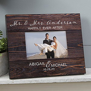 Personalized Wedding Picture Frame - Rustic Elegance