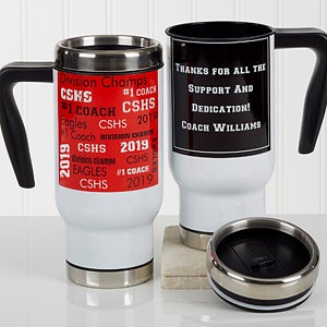 Personalized Commuter Travel Mug - All-Star Coach