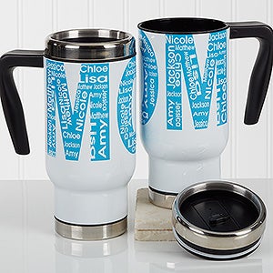 Repeating Name For Her Personalized Commuter Travel Mug