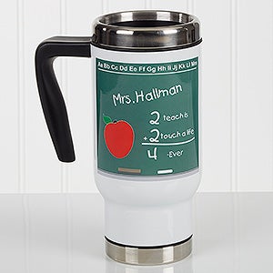 Chalkboard Teacher Personalized Commuter Travel Mug