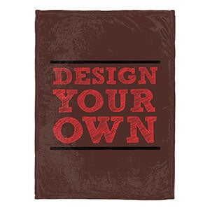 Design Your Own Personalized Fleece Blanket - Chocolate Brown