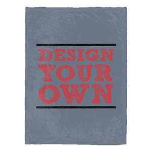 Design Your Own Personalized Fleece Blanket - Slate Blue