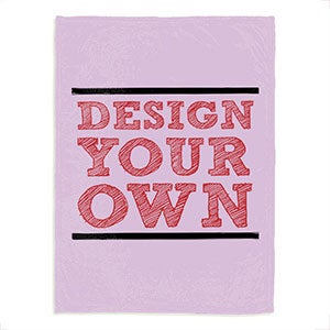 Design Your Own Personalized Fleece Baby Blanket - Light Pink