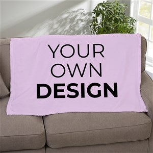 Design Your Own Personalized Fleece Baby Blanket - Light Pink